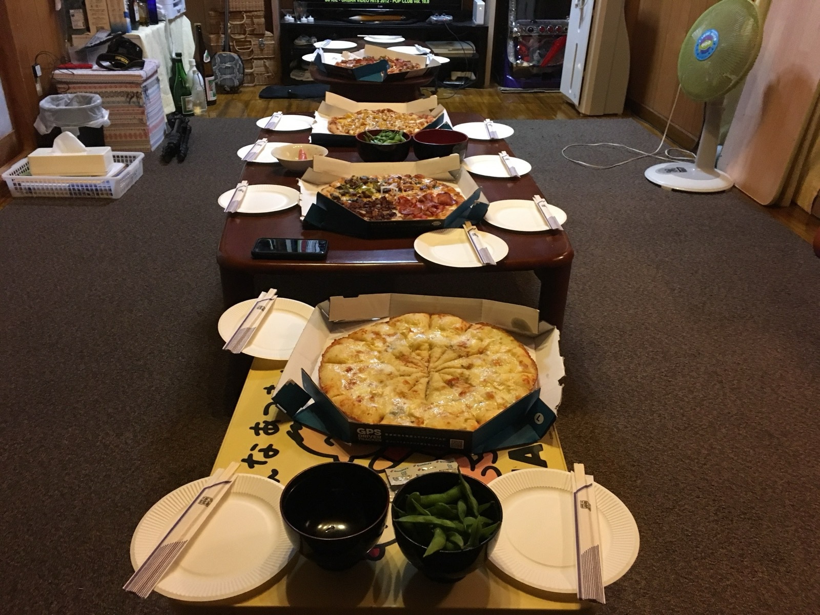 ピザパーティーの準備